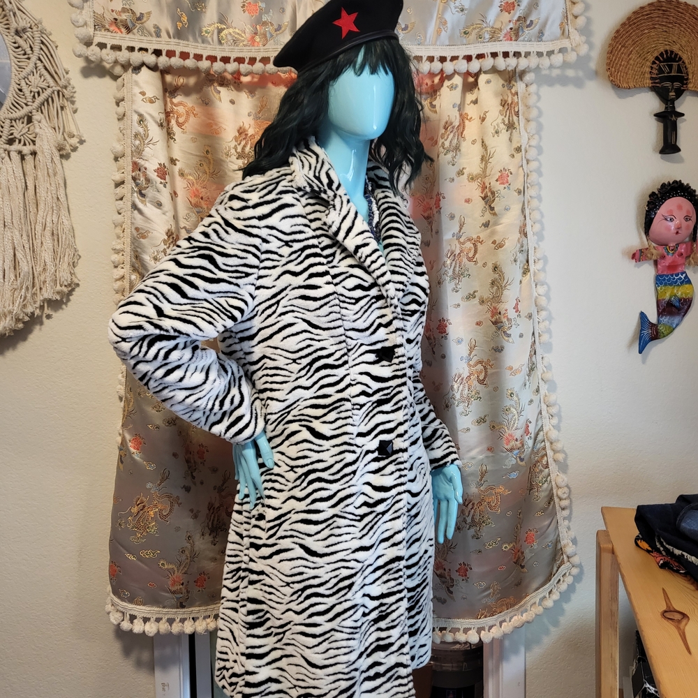 Zebra Fur Coat